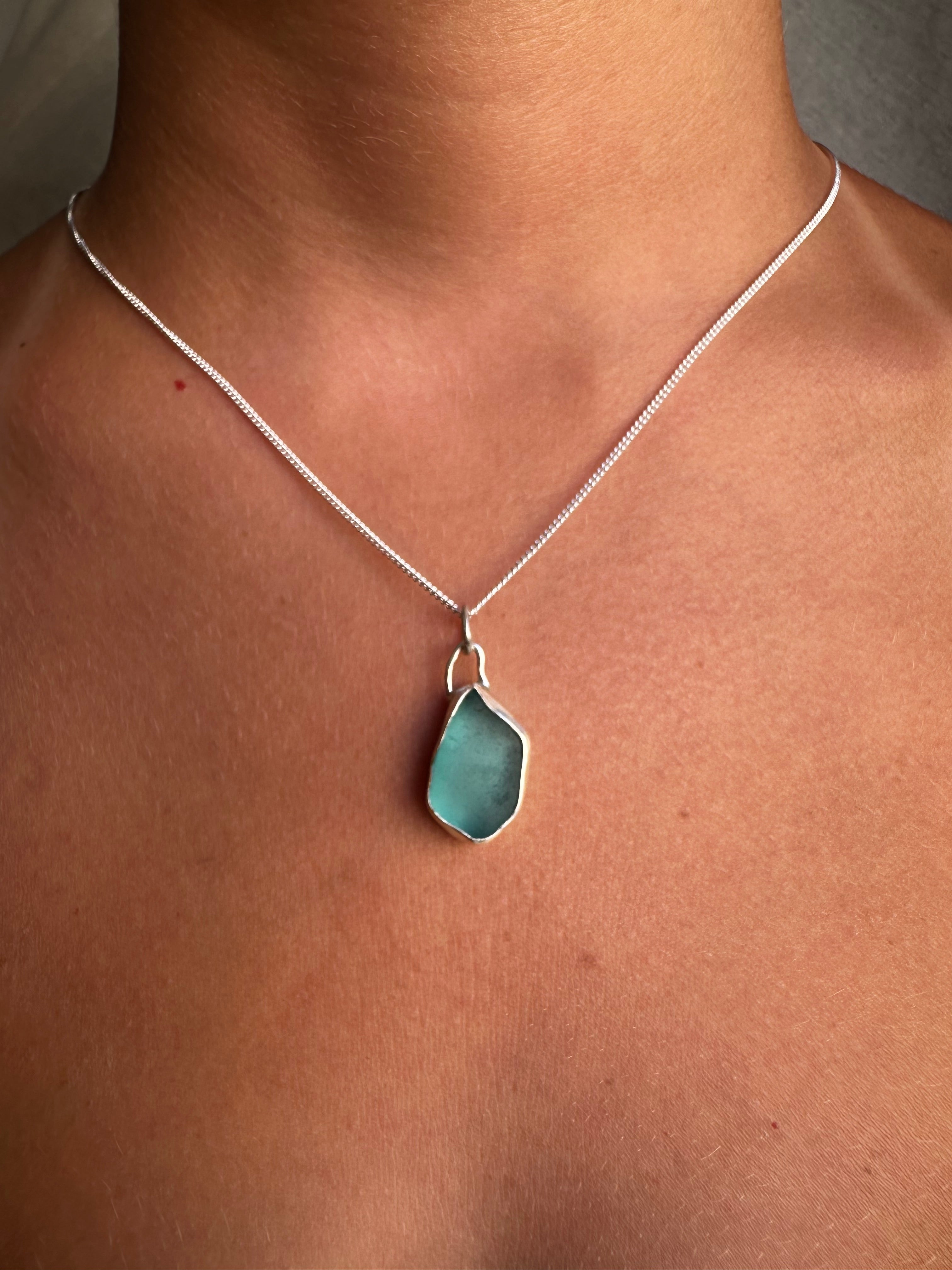 COLGANTE DE CRISTAL MARINO AZUL TURQUESA