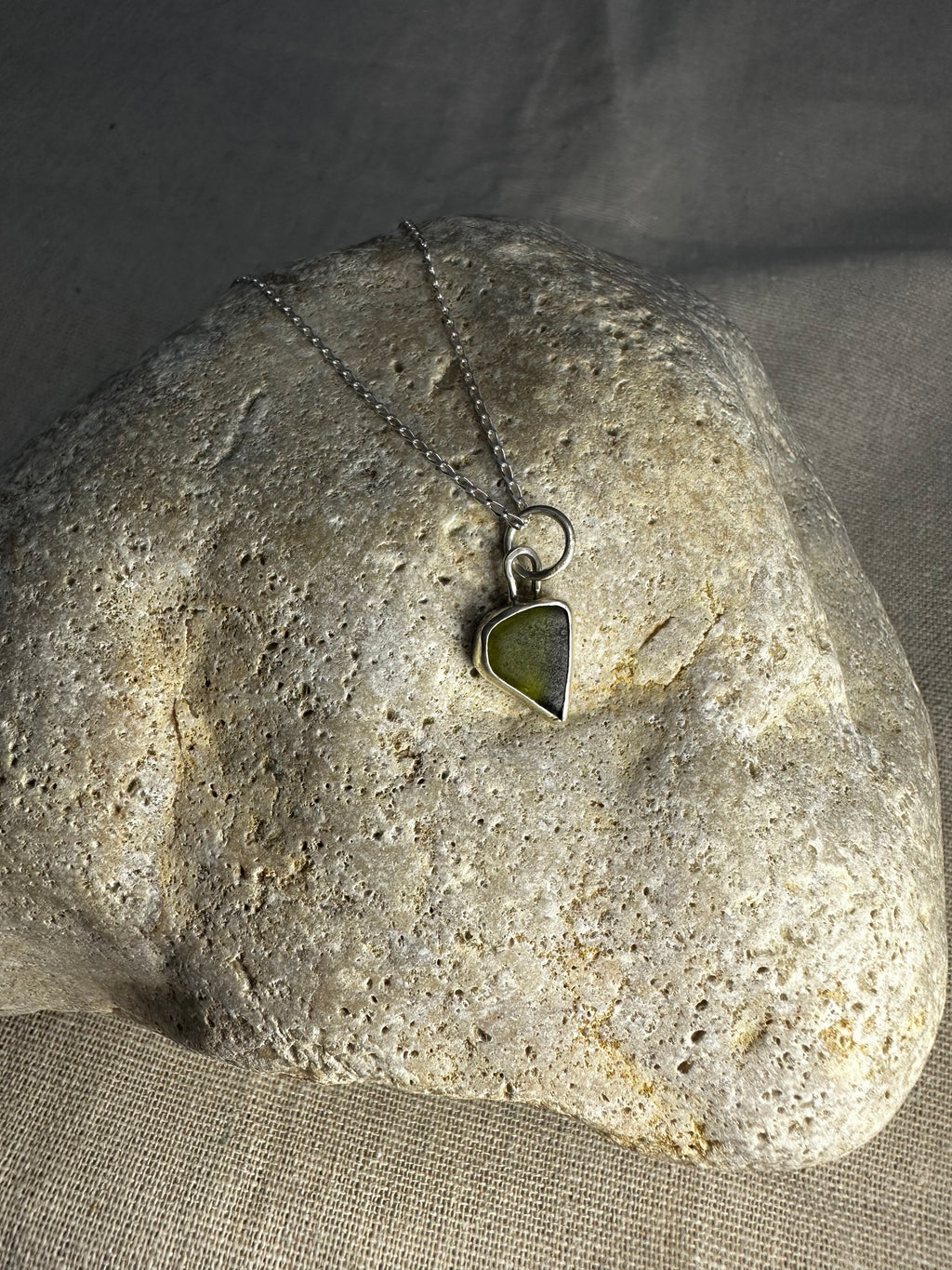 COLGANTE DE VIDRIO MARINO VERDE OSCURO