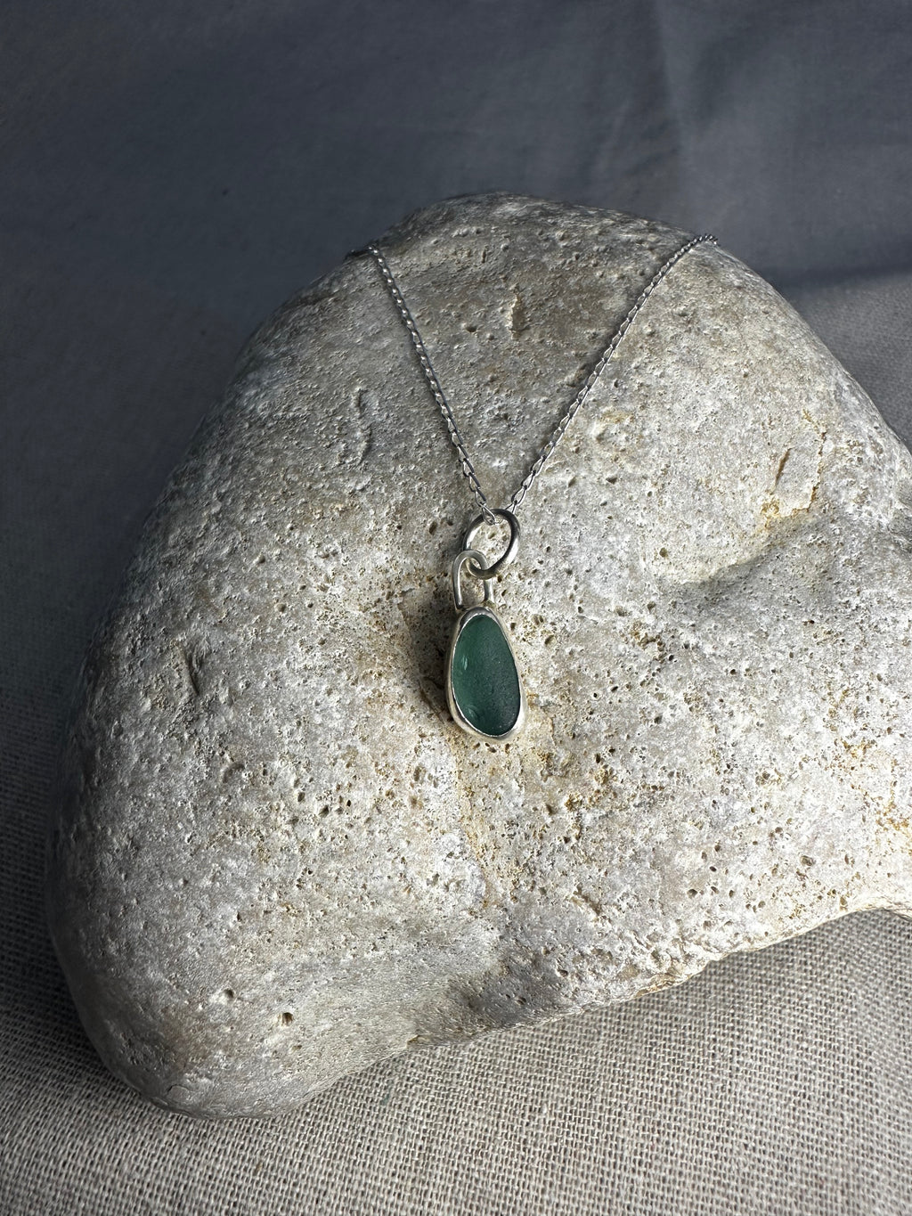 COLGANTE DE VIDRIO MARINO AZUL VERDOSO
