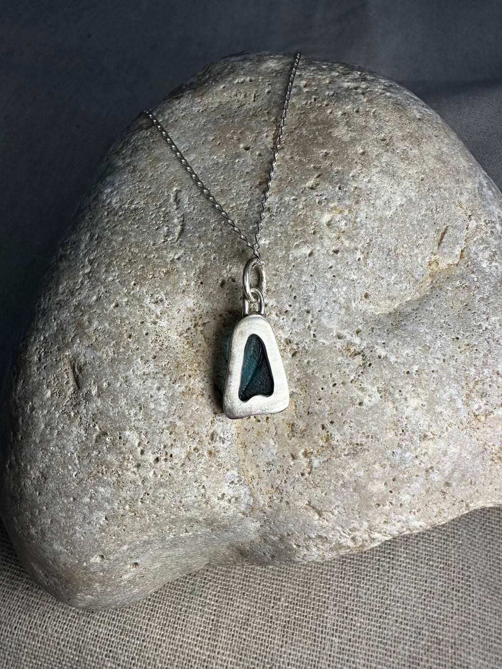 COLGANTE DE VIDRIO MARINO TURQUESA PROFUNDO