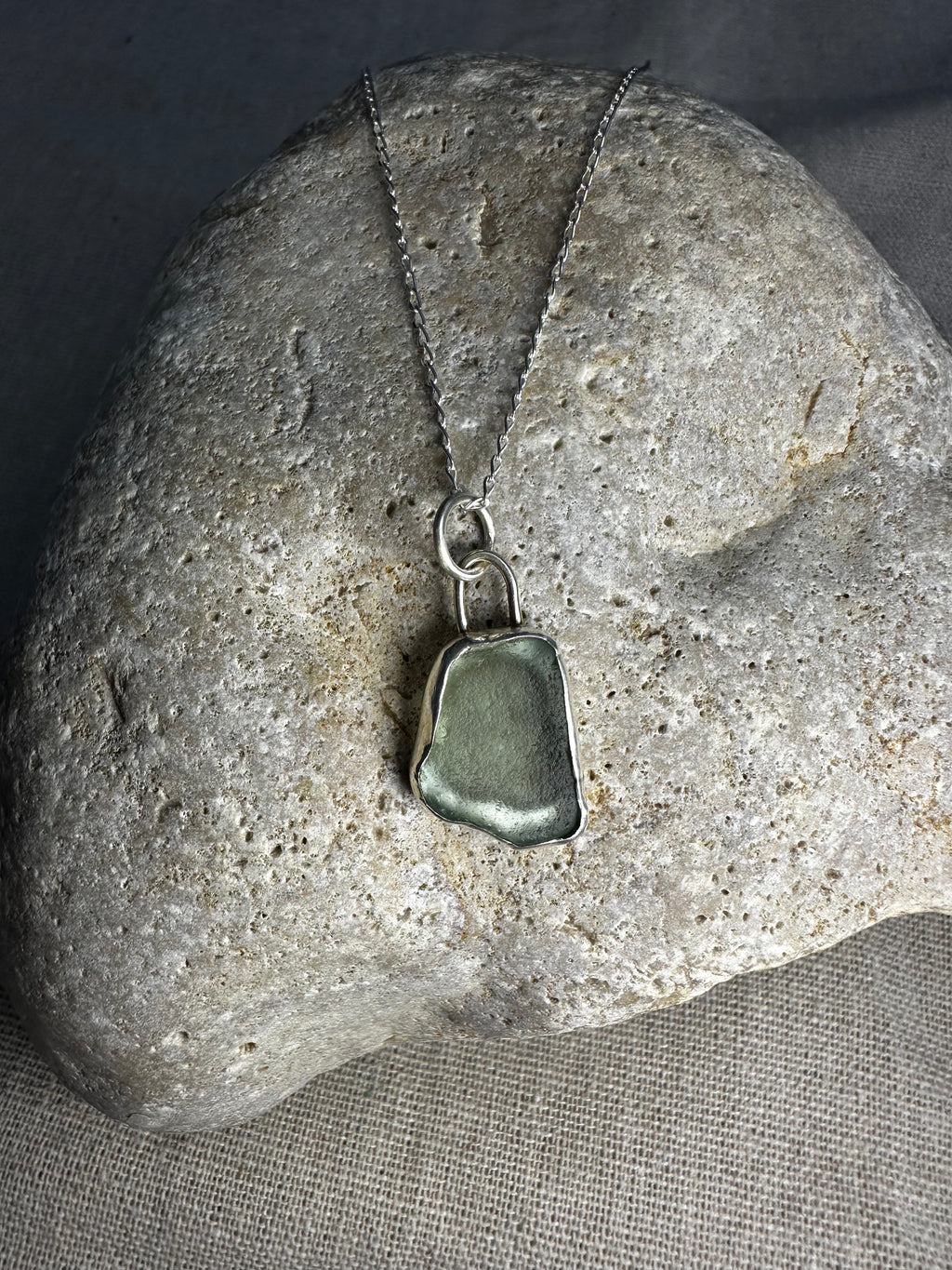 COLGANTE DE VIDRIO MARINO AGUAMARINA
