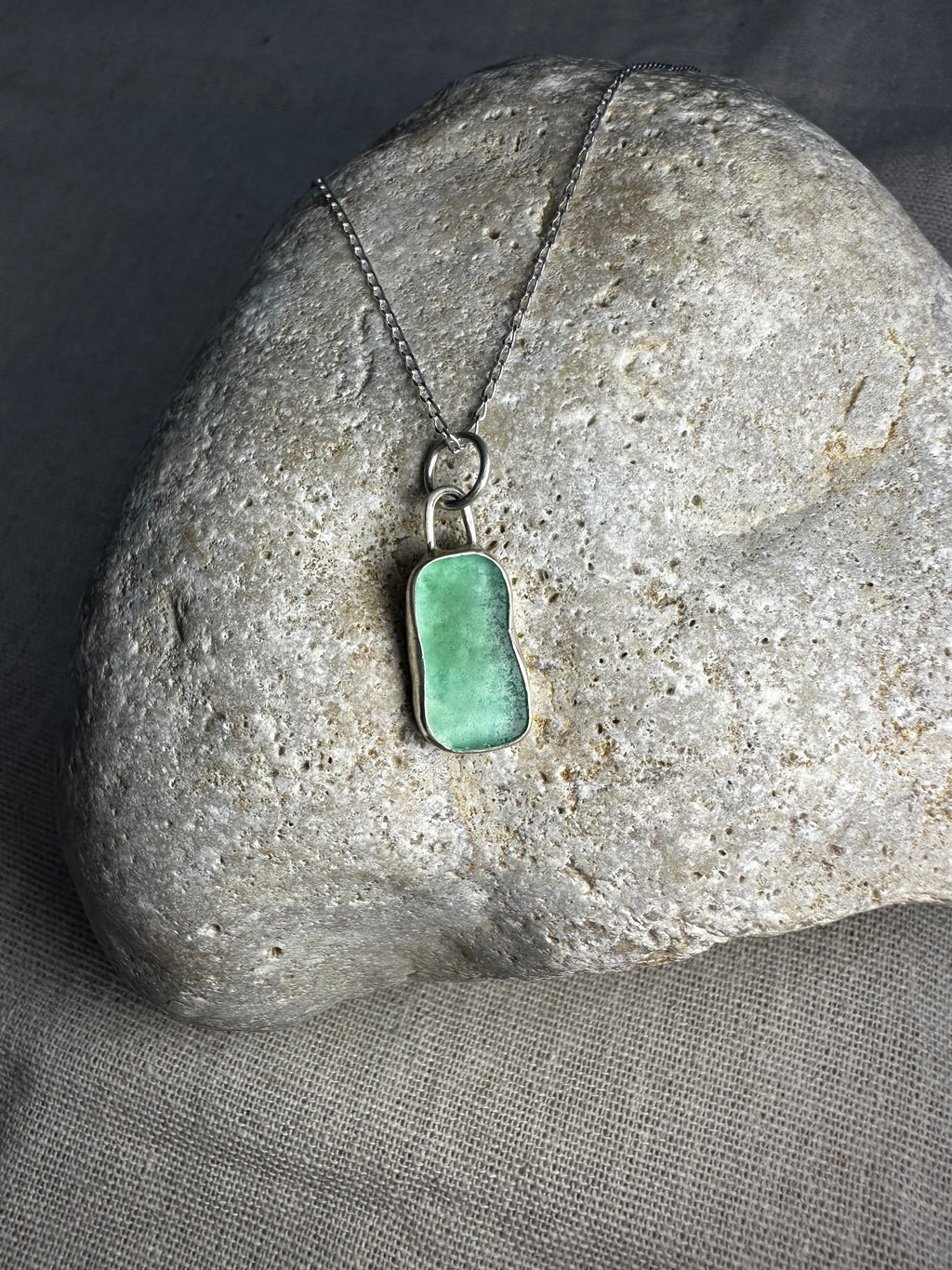 COLGANTE DE VIDRIO MARINO VERDE ESMERALDA