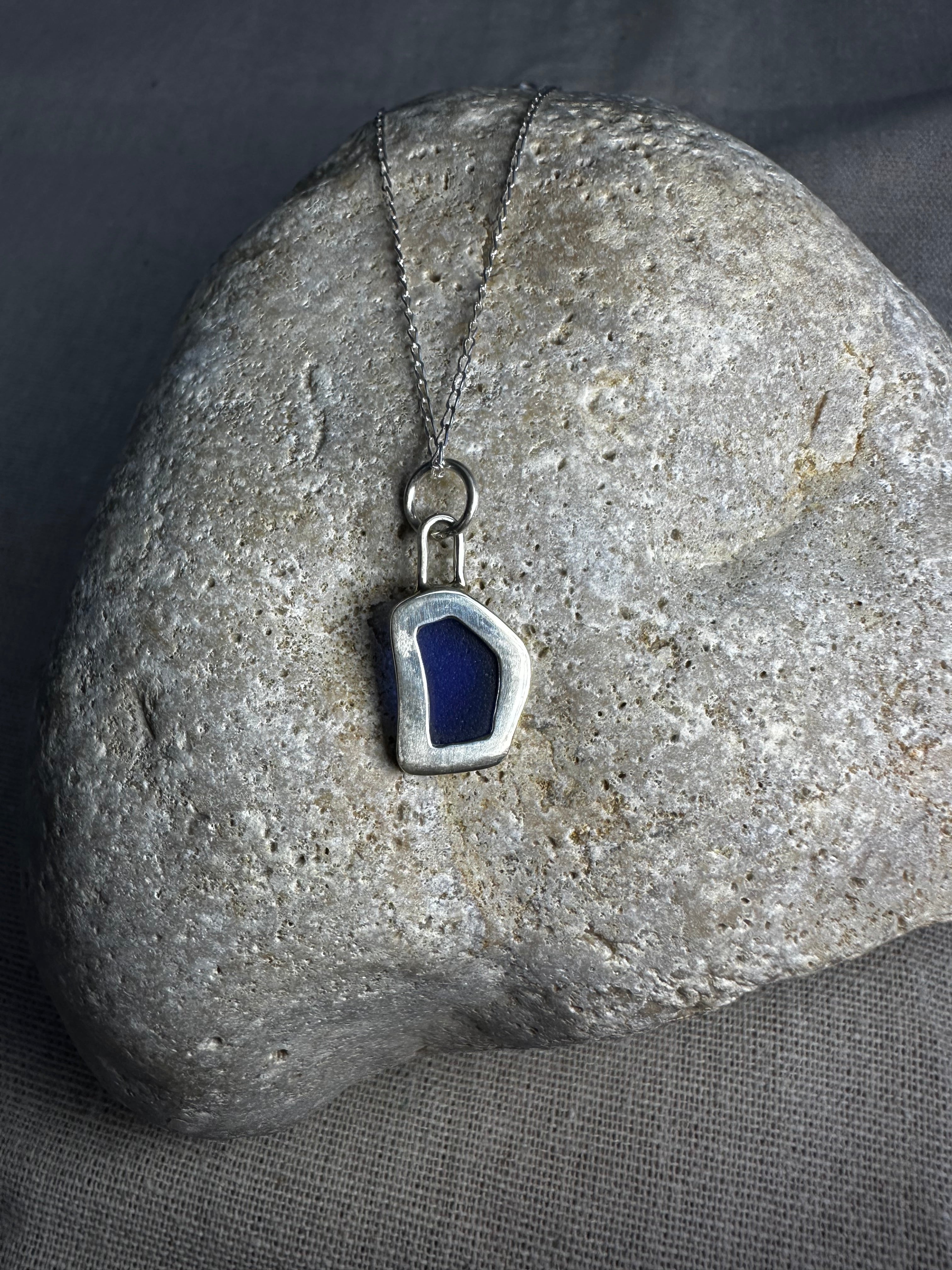 COLGANTE DE VIDRIO MARINO AZUL COBALTO