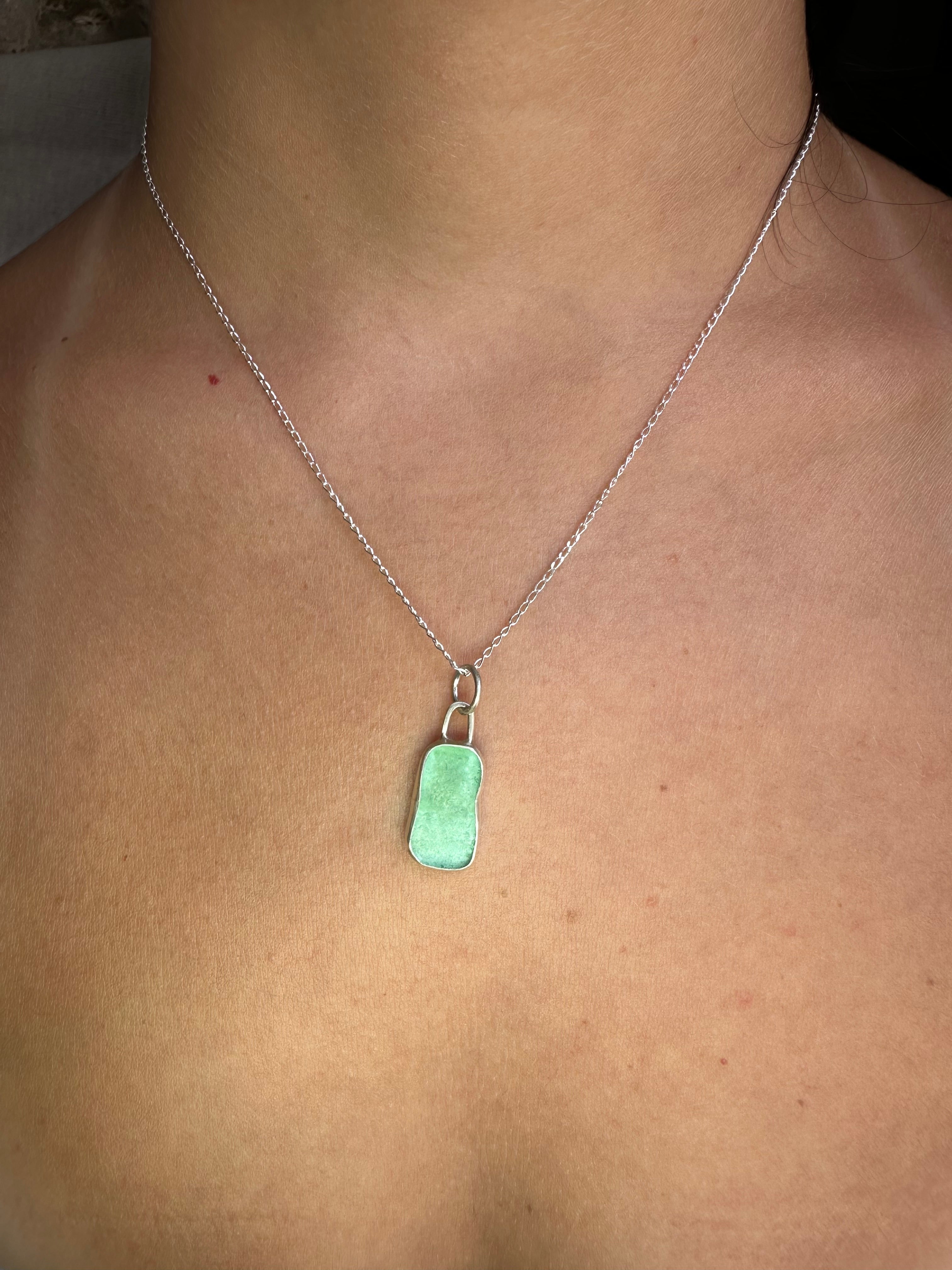 COLGANTE DE VIDRIO MARINO VERDE ESMERALDA