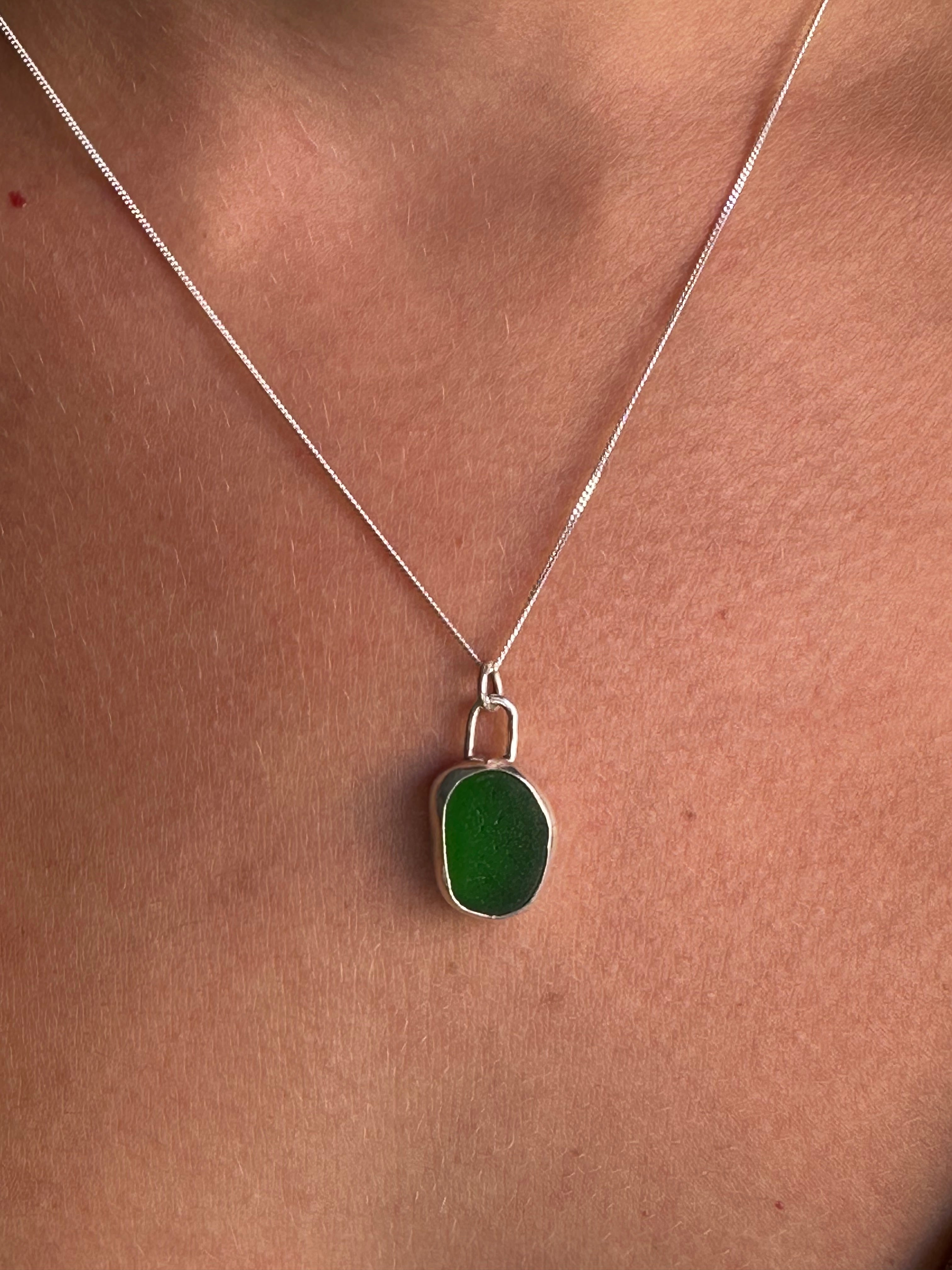COLGANTE DE VIDRIO MARINO VERDE INTENSO