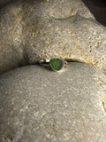 ANILLO DE VIDRIO MARINO VERDE TALLA 12