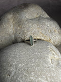 ANILLO DE VIDRIO MARINO AGUAMARINA TALLA 12