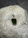 COLGANTE DE VIDRIO MARINO VERDE OSCURO