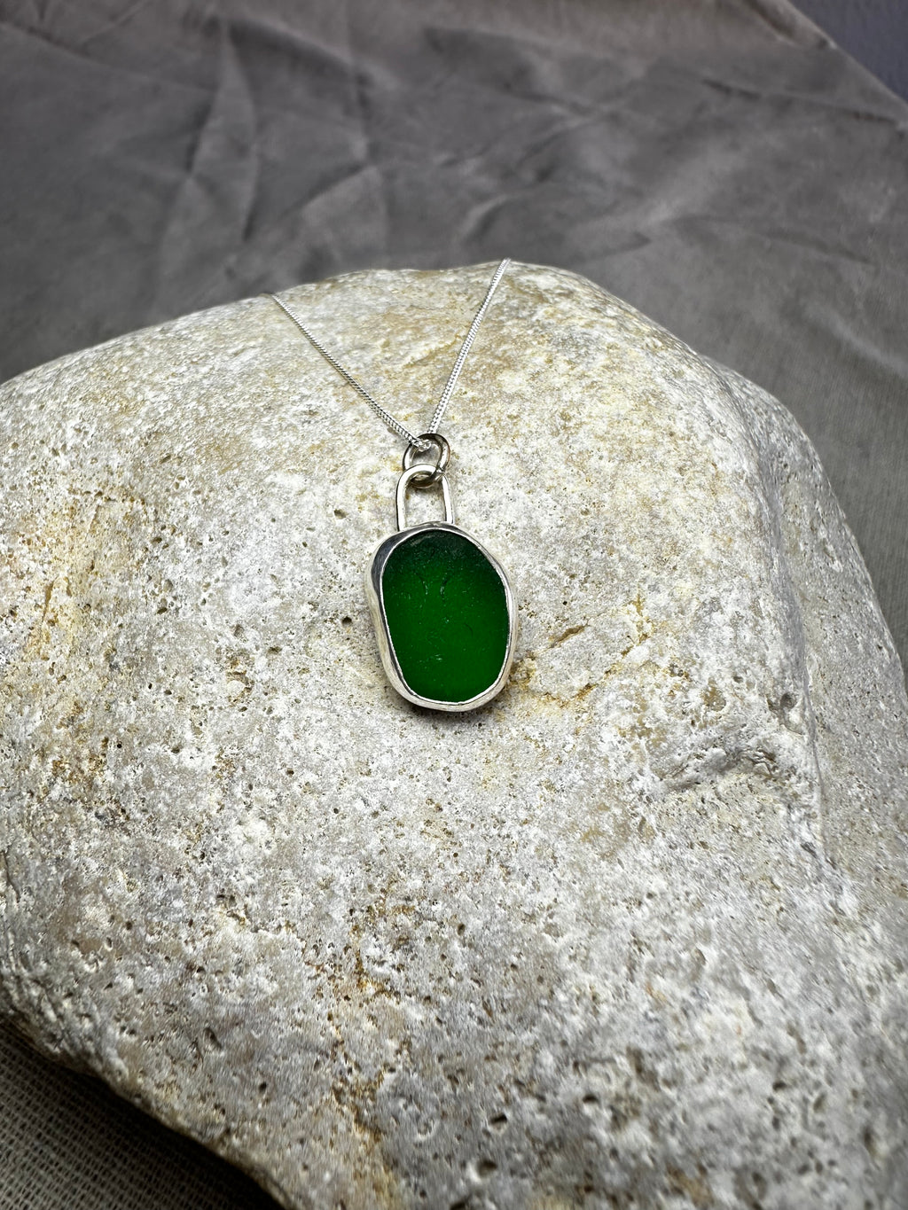 COLGANTE DE VIDRIO MARINO VERDE INTENSO