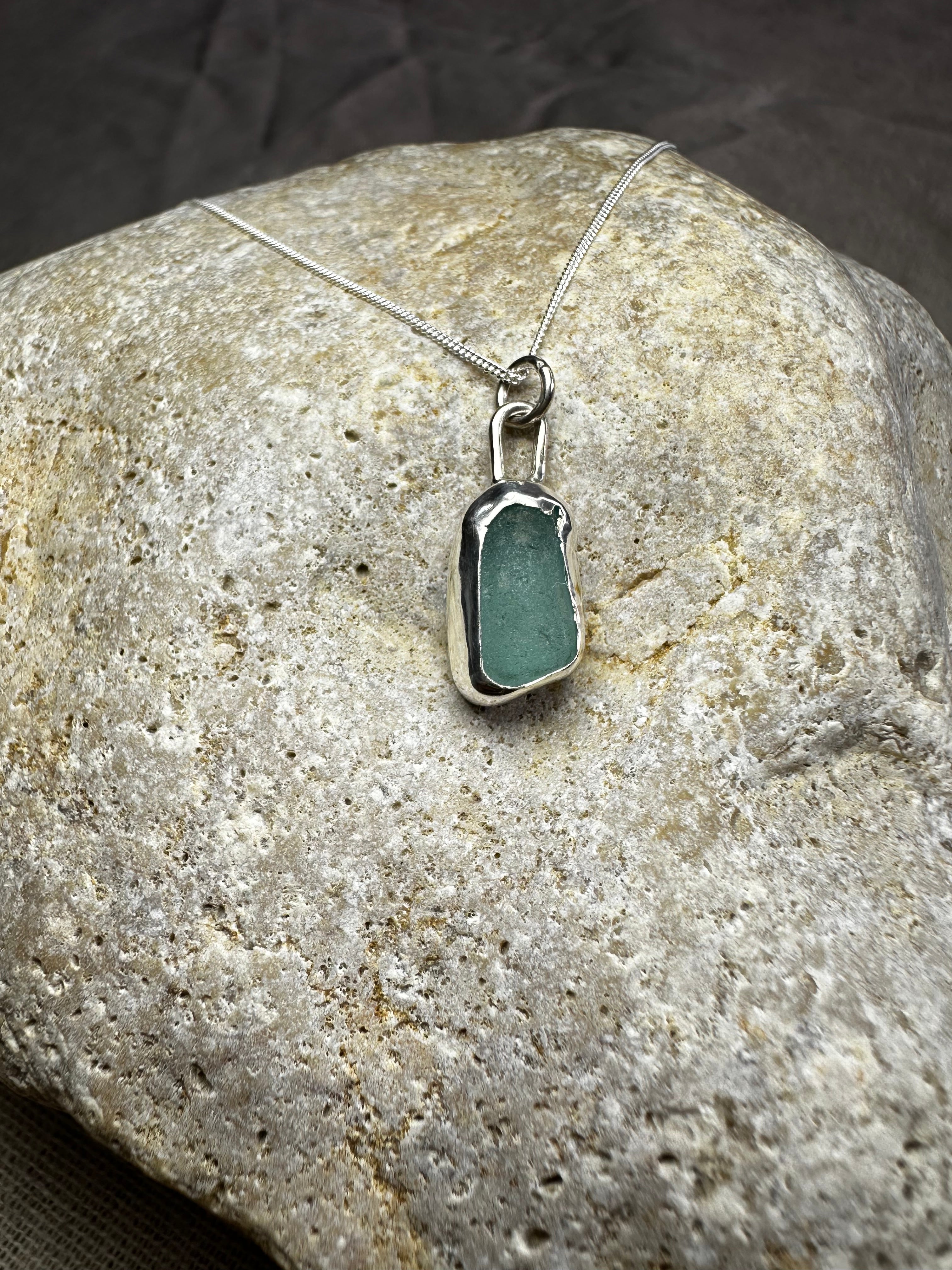 COLGANTE DE VIDRIO MARINO TURQUESA CLARO