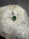 COLGANTE DE VIDRIO MARINO VERDE HOJA